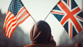 Man pondering differences between british vs american words