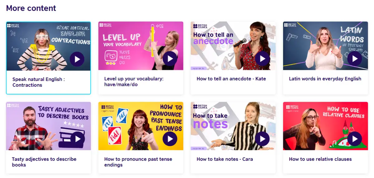 British Council free resources for learning English